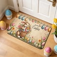 thumbnail image 5 of Tyidzon Easter Door Mat, Easter Buny Welcome Doormat, Happy Colorful Rabbit Front Door Mat Non-Slip Backing Spring Doormat for Indoor Outside Entrance Home Decor, 5 of 6
