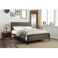 thumbnail image 1 of Distressed Gray Platform Metal Bed With Wood Panels - Gray Colour, 1 of 3