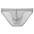thumbnail image 2 of ruhuadgb Low Rise U Convex Men Briefs Sexy Transparent Net Yarn Panties Daily Wear, 2 of 8