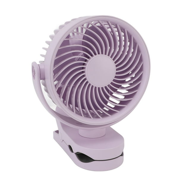 Ventilador USB Recargable Con Pinza Funcionamiento Ligero Y Silencioso Con Rotación De 360 Ideal Para Viajes De Oficina Carga De 4 Velocidades Tipo C Para La Playa Camping