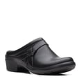 thumbnail image 2 of Clarks Angie Mist Zuecos de Cuero Negro Slip-On Talla 9.5, 2 of 9