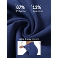 thumbnail image 5 of BALEAF Women's Petite Flare Leggings Tummy Control Crossover High Waisted Yoga Pants with Pockets Work Casual Mini 27" Navy Blue L, 5 of 7