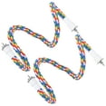 thumbnail image 1 of Stainless Steel Rope Perches, Cotton Cloth  Spiral Rope, Durable Cotton Rope Bird Rope  Swings For Rope Perches  60CM, 1 of 8
