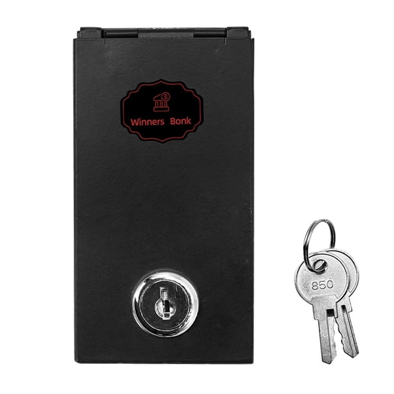 Ruanlalo Gamblers Cash Box Winners Bank Portable Metal Safe with Key Lock Pocket Sized Casino Money Box for Security Go Home Money