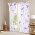 thumbnail image 3 of Manfei Lovely Bowtie Curtains and Drapes,Purple Heart Print Black Out Curtains,Ribbon Bow Knot Curtains Pack of 2 (52x63 Each) For Girls,Microfiber Bedroom Decor, 3 of 6