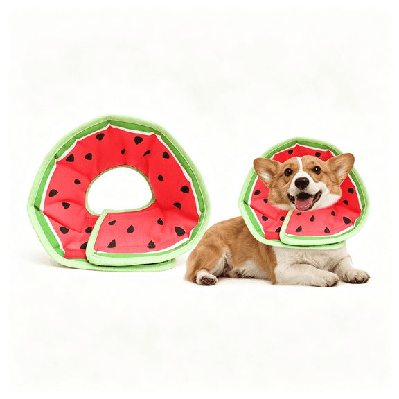 GASTROPOD Soft Dog Cone Collar for Dogs After Surgery,Adjustable Dog Recovery Cone Collar for Medium Small Puppy Dogs and Cats to Stop Licking Soft Soft Cone for Dogs (Watermelon M)