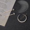 thumbnail image 2 of 6 Piezas Pinzas Para El Cabello De Estrellas Y Luna Pasadores Para El Cabello De Estrella De Diamantes De Imitación Vintage Pasadores Para El Cabello De Aleación De Metal Horquillas De Luna Para, 2 of 5