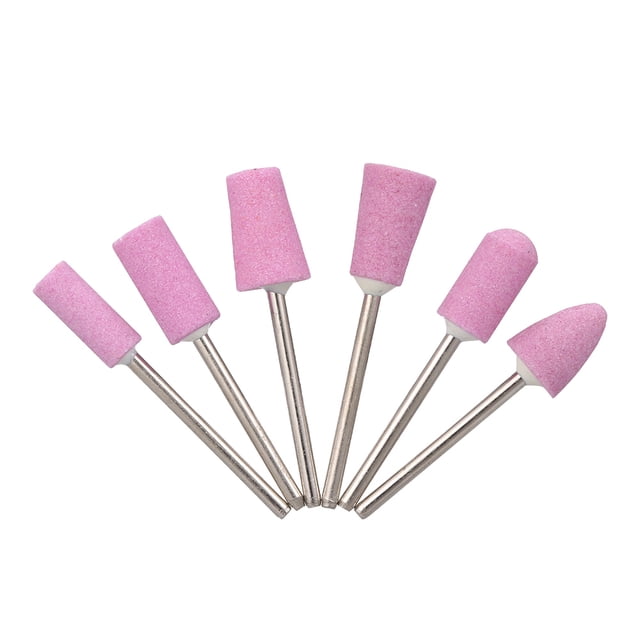 Juego de 12 cabezales de pulido para uñas, herramientas profesionales de manicura y pedicura, diseño ergonómico para cuidado y belleza de uñas.
