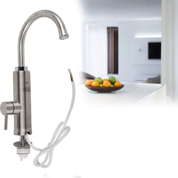 Grifo Con Calentador De Agua, Calentamiento Instantáneo, Ahorro De Energía, Grifo De Agua Caliente Eléctrico De Acero Inoxidable Para Cocina Doméstica