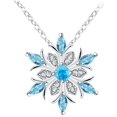 thumbnail image 1 of Collar de mujer Collar de copo de nieve azul Collar de piedras preciosas, 1 of 3