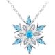 thumbnail image 1 of Collar de mujer Collar de copo de nieve azul Collar de piedras preciosas, 1 of 3