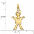 thumbnail image 2 of 10K Yellow Gold Polished Full Body Boy Charm (23.35 X 13) Made In United States -Jewelry By Sweet Pea, 2 of 5