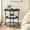 Charcoal Gray and Black, variant on LEDREM Modern 2 Tier Round Accent Table, Reinforced Metal Frame Nightstand, Compact Circular Side Table with Storage, Space Saving, 66lb Capacity, Easy Assembly, Greige
