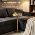 thumbnail image 5 of Round Drink Table,Small Pedestal Table,Small Round Side Table for Narrow Spaces,Martini Table for Living Room, Bedroom, Bathroom,Balcony, 5 of 7