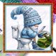 thumbnail image 1 of Cuentas Bordado Completas Impresas en El Kit Cross Stitch 11ct Gnome Art 46x46cm, 1 of 9