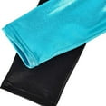 thumbnail image 4 of iiniim Girls Long Sleeve Shiny Waves Metallic Athletic Dance Gymnastics Leotard Unitard Activewear 2-14 Light Blue 11-12, 4 of 7