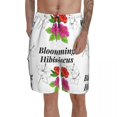 thumbnail image 1 of Hibiscus Board Shorts Funny Beach Swimming Trunks Polyester Men Swim Trunks, 1 of 5