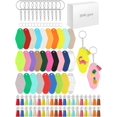thumbnail image 1 of GHSDFBB 300 Pcs Colorful Hotel Keychains Bulk Including 100 Pcs Hotel Keychain Blank, 100 Pcs Tassels and 100 Pcs Keychains Rings Motel Keychain Blank for DIY Crafting, 1 of 6