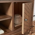 thumbnail image 6 of SAFAVIEH Magnolia Mid-Century 2 Door 2 Shelf Media Stand, Brown (47.3 in. W x 15.8 in. D x 20 in. H), 6 of 7