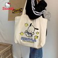 thumbnail image 2 of Sanrio Pochacco-Bolso de lona de alta capacidad, bolsa de un solo hombro portátil con cremallera para teléfono móvil, regalo antipérdida para novia, 2 of 4