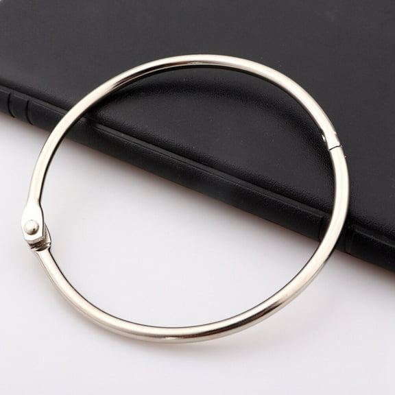 Masteelf  50 Pcs Circle Metal Book Ring Study Cards Rings Memo Filing Binder Office