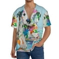 thumbnail image 3 of Sigee A Funny Little Dalmatian Puppy Print Men's Shirts Casual Button Down Short Sleeve Summer Beach Shirt Hawaiian Vacation Shirts Tee Shirt-4X-Large, 3 of 7