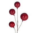 thumbnail image 2 of Vickerman 10' Red Pearl Branch Ball Wire Garland., 2 of 4
