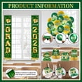 thumbnail image 4 of Green and Gold Theme LEJHVAQK 2026 Graduation Decorations Set: Class of 2026 Backdrop, Congrats Grad Banner, Vertical Door Banners, Balloon Arch & Party Supplies Kit., 4 of 14