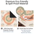thumbnail image 4 of Peach Lotus Medallion Oriental Mahjong Mat 31.5x31.5 Inch | Non-Slip And Noise Reduction Mah Jong Table Mat Cover with Carrying Bag For Mahjong Lovers, Poker, Board Games And Dominoes, 4 of 7