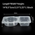 thumbnail image 3 of Plastic Condiment Cups with Lids, Divided Snack Containers, Disposable Clear Cups with Lids, to Go Food Containers, 15 Pc, Two Compartment, Takeaway Food Sauce, Clear Plastic, 3 of 9