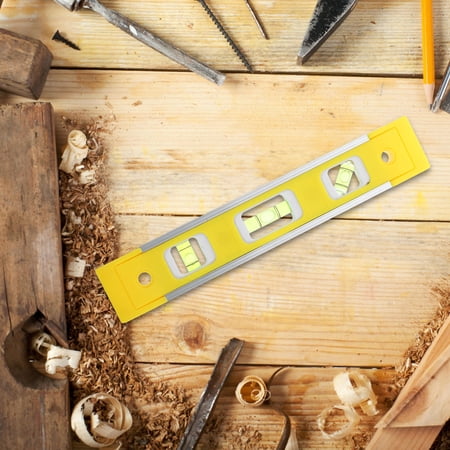Luxshiny Compact Yellow Spirit Level Small Aluminum Alloy Tool with Magnetic Feature for Home