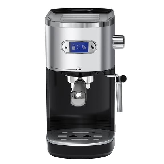 WAA Coffee Maker,with 20 BAR Extraction,LED Display,1.2L Water Tank,Electronic Temperature Control,Steam Milk Frother,for Home/Office/Coffee Shop,Black