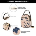 thumbnail image 5 of Women's Crossbody Handbag Shoulder Handbag 5.91x3.15x8.27 Inch Bank Card Bag Cash Bag Key Bag Cartoon Black Bats, 5 of 7