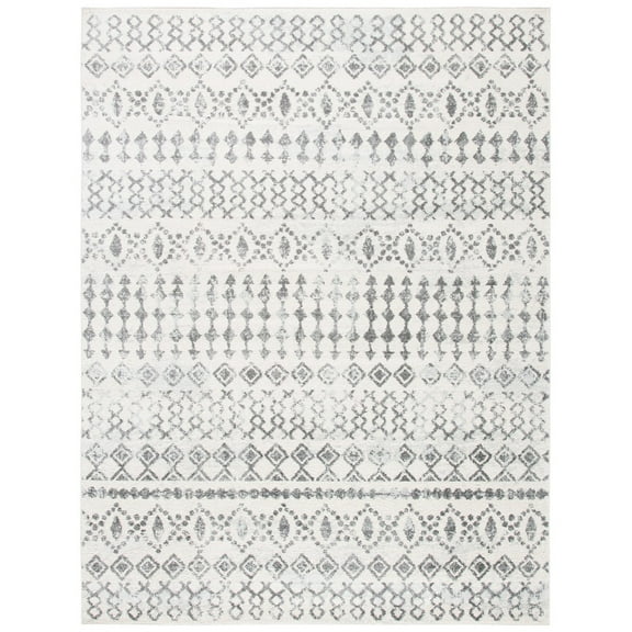 SAFAVIEH Tulum Herbert Distressed Southwestern Area Rug, 8' x 10', Ivory/Grey