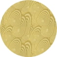 thumbnail image 1 of Ahgly Company Tapis Rond Lavable en Machine Intérieur Transitionnel Jaune Audacieux, 6 Pieds Rond, 1 of 7