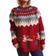 thumbnail image 1 of TRKIYQC Suéter de Navidad para Mujer, Jersey de Punto, Manga Larga, Cuello Redondo, Elk, Tops de Invierno para Casual Diario TRKIYQC moda, 1 of 9