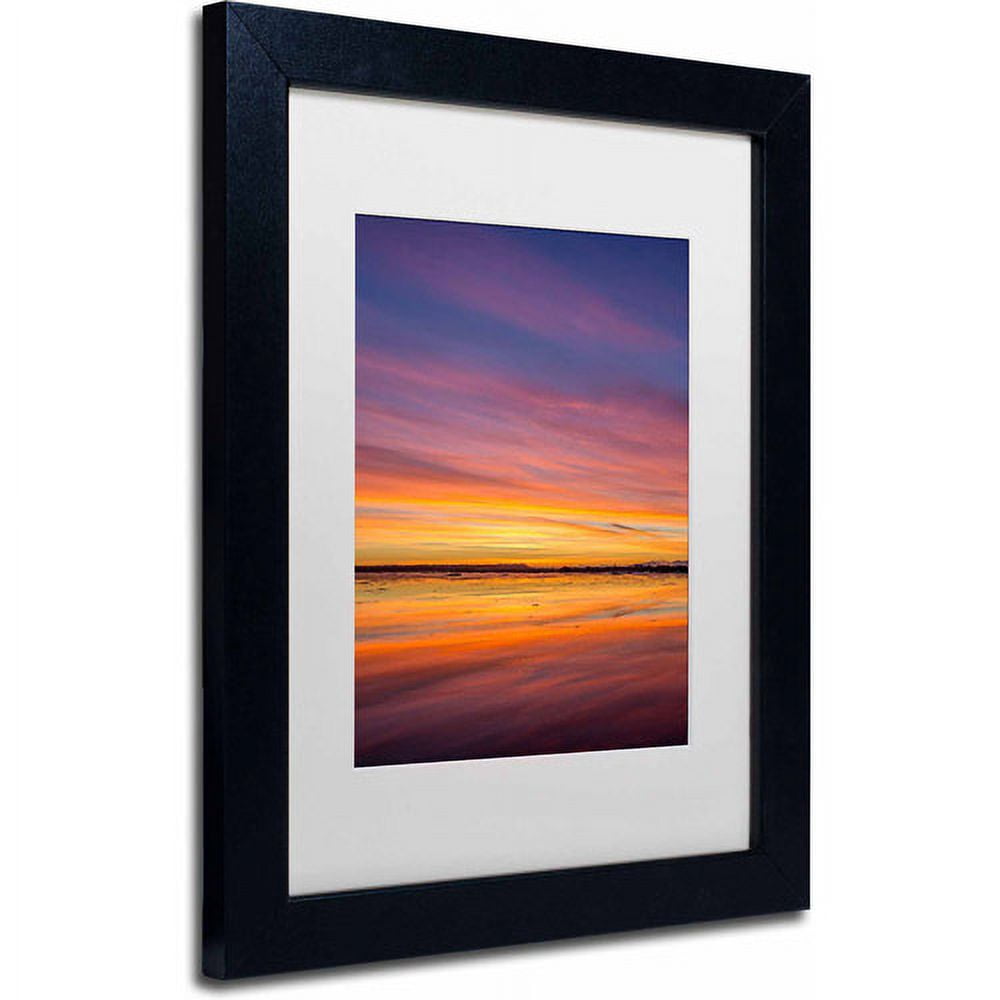 Trademark Fine Art "Boundary Sunset" Canvas Art by Pierre Leclerc, White Matte/Black Frame