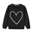 thumbnail image 4 of Spazoro Toddler Girls Pullover Sweatshirts, Love Crew Neck Fall and Winter Cute Print Tops For Kids Girls Boys Black Size 9 T, 4 of 4