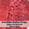 thumbnail image 2 of Snowflake Placemats Decorations Red Snowflake Tablemats Kitchen Table Mats for Christmas Holiday Wedding Decorative A, 2 of 6