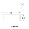 thumbnail image 3 of WAC Lighting Fuse 16" 1-Light Aluminum Bathroom Vanity and Wall Light in Nickel, 3 of 4