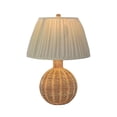 thumbnail image 3 of Pemberly Row Contemporary Accent Cream & Natural Rattan Table Lamp, 3 of 6