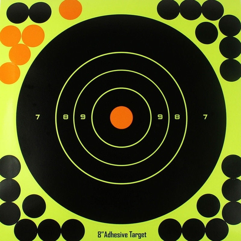 25 Packs 12''  Burst Bullseye adhesive splatter targets adjust your gun sight