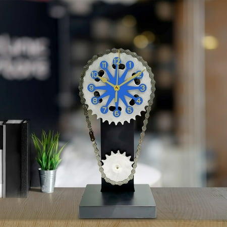 

MIARHB Vintage Decorative Rotating Gear Clock Pendant Home Decor