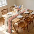 thumbnail image 5 of Pink Tulips 10ft Cheesecloth Table Runner for Wedding 27"x120", Spring Romance Floral Flower Field Garden Botanical Kitchen Dinner Sheer Tulle Chiffon Dresser Scarf, Holiday Party Decorations, 5 of 9