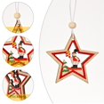 thumbnail image 4 of Colgante navideño con estampado de madera ANGGREK 12 Uds Santa copo de nieve para decoración, 4 of 8