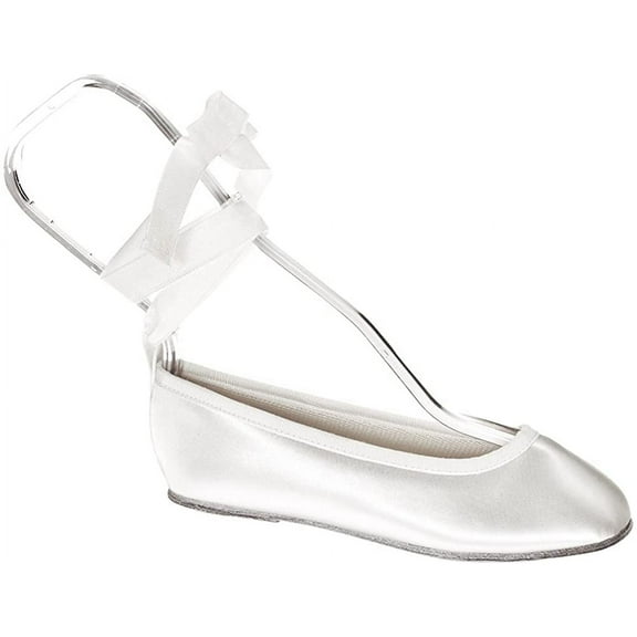 touch ups infant girls gypsy slip-on shoes,white satin,7 m