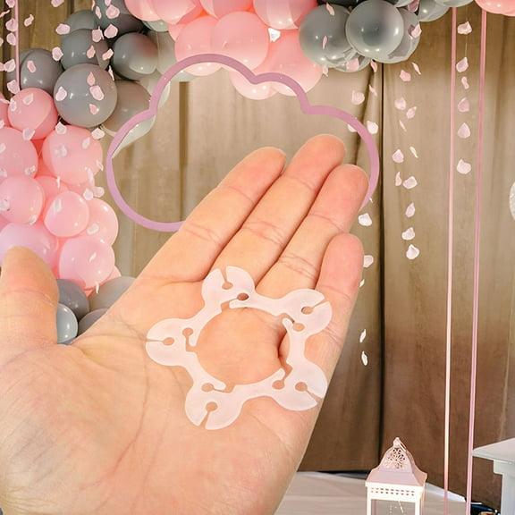 HOMEMAXS White Plastic Balloon Clips for Home Decor and Party Balloon Arch Supplies 150pcs