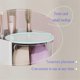thumbnail image 2 of Makeup Brush Holder Makeup Brush Organizer with 2 Slot, 3-Layer Rotating Cosmetic Organizer, Desktop Makeup Box, 2 of 5