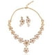 thumbnail image 2 of Rhinestone Faux Pearl Floral Colr Pendientes Conjunto De Boda Joyería Nupcial Sunnimix Conjunto de pendientes de collar, 2 of 7