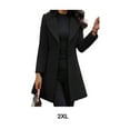 thumbnail image 3 of Qarigey Poliéster Manténgase A La Moda Adelante Con Elegante Abrigo De Manga Larga Para Mujer Otoño Invierno Abrigos De Mujer Abrigos y chamarras negro XXL, 3 of 5